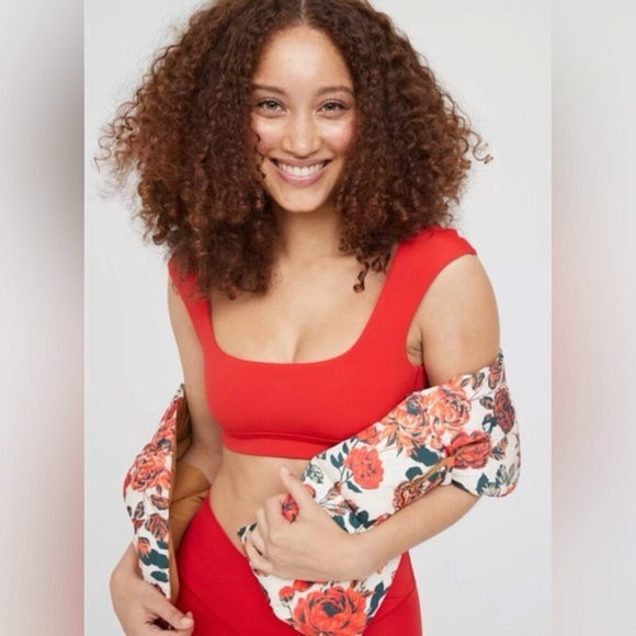 Aerie Offline Red Cap Sleeve Sports Bra - Picture 1 of 2